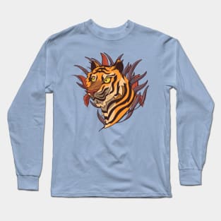 Hand drawn tiger head Long Sleeve T-Shirt